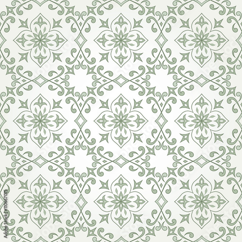 Vintage seamless green lace texture.