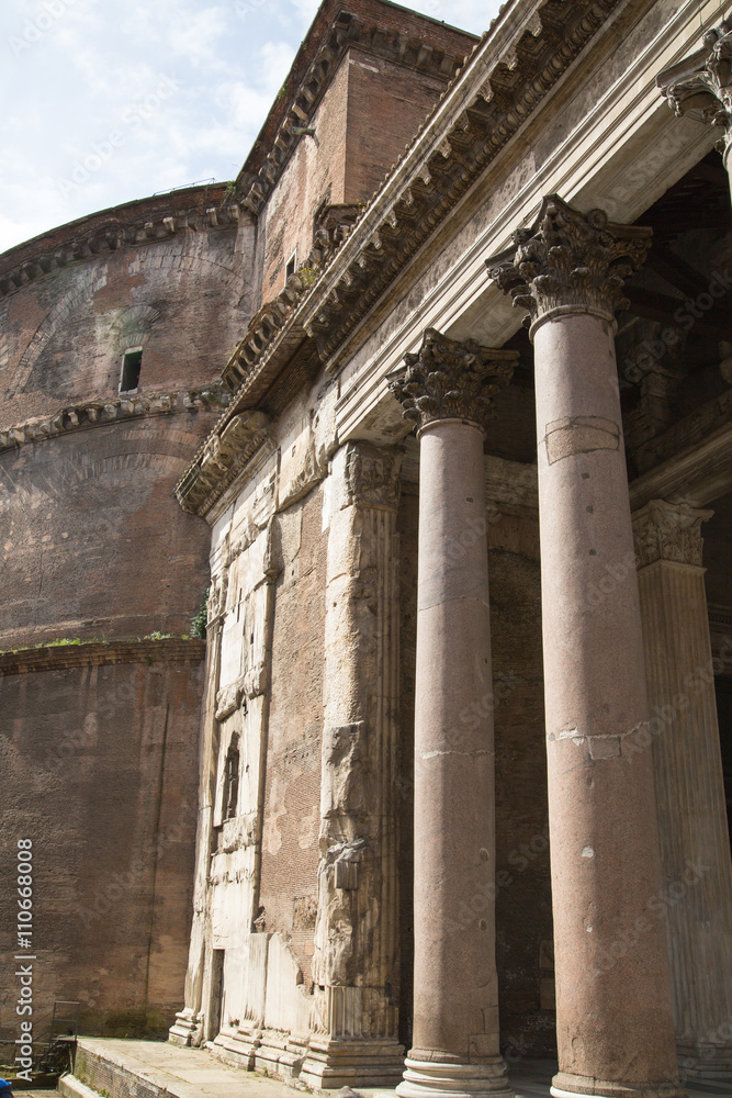 Pantheon in Rome, architectural detail 