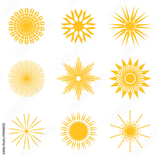 Sun Collection Vector Illustration 