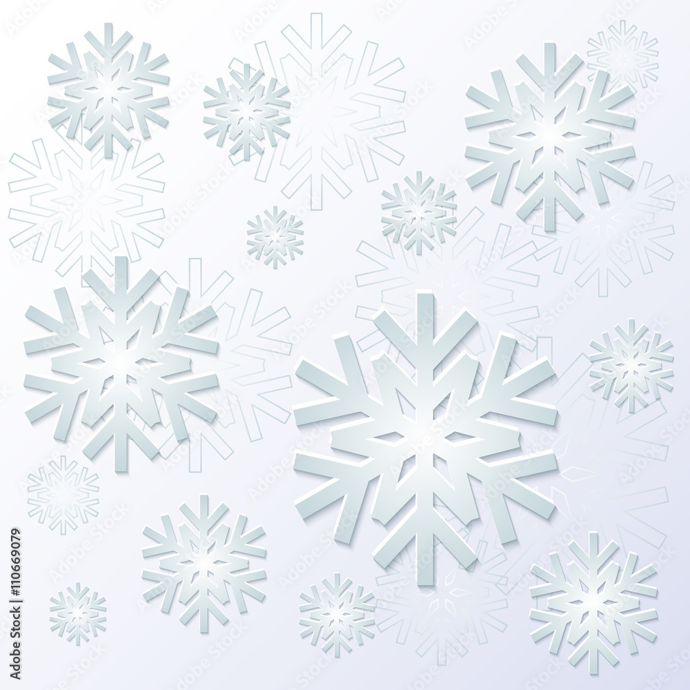 Winter background with snowflakes Winter background with snowflakes
