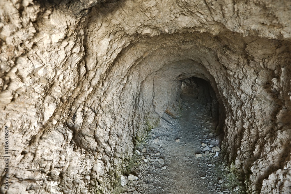 Tunnel in stone