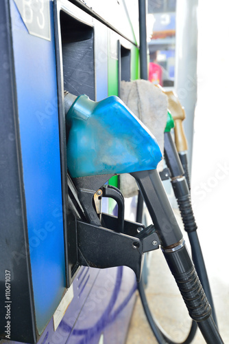 pump nozzles in a service station