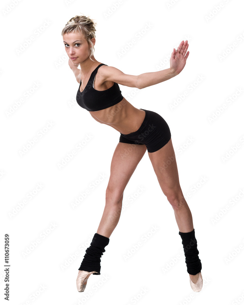 young woman ballerina ballet dancer dancing on white background young woman ballerina ballet dancer dancing on white background
