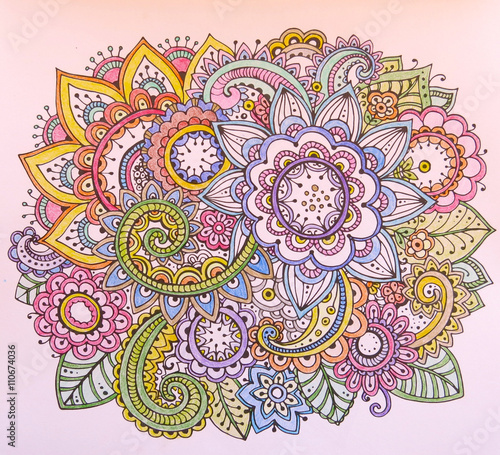 IBIZA, SPAIN. May 12, 2016. Painting mandalas as a relaxing hobby                