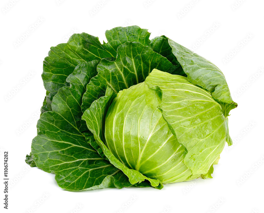 Cabbage isolated on the white background Cabbage isolated on the white background