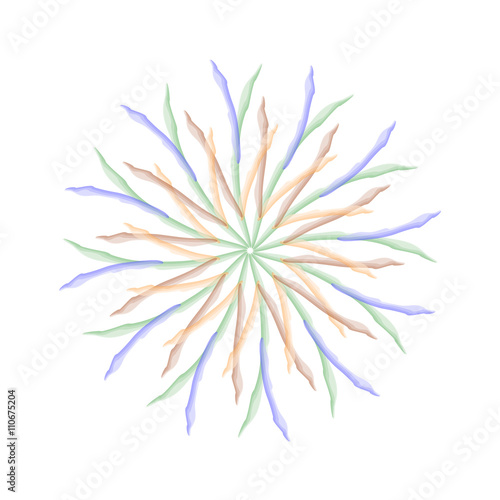 mandala. watercolor. circular pattern. vector illustration.