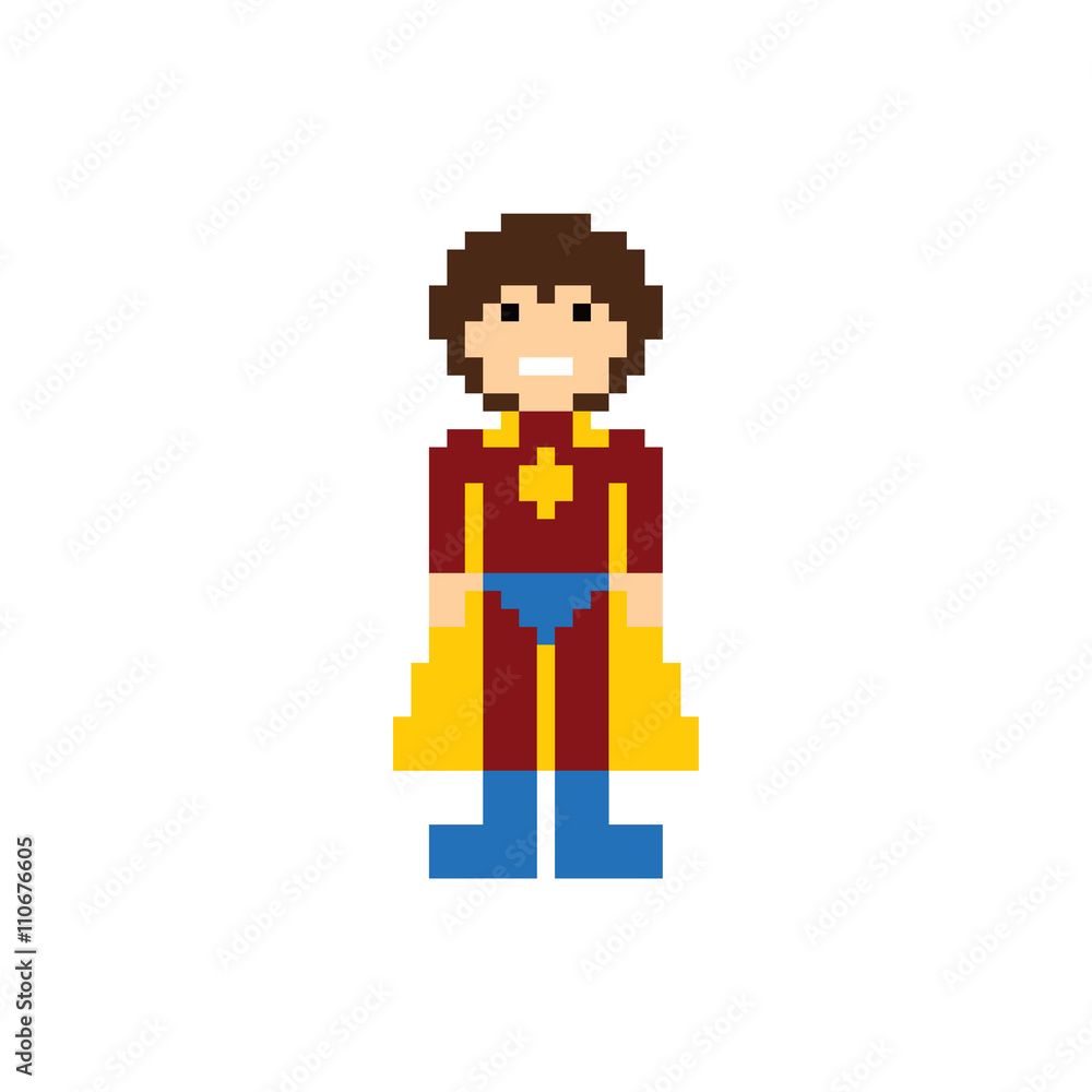 pixel people superhero avatar