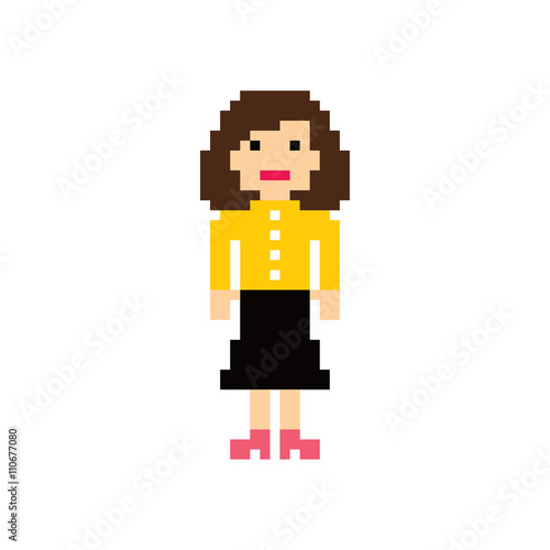 pixel people woman avatar theme
