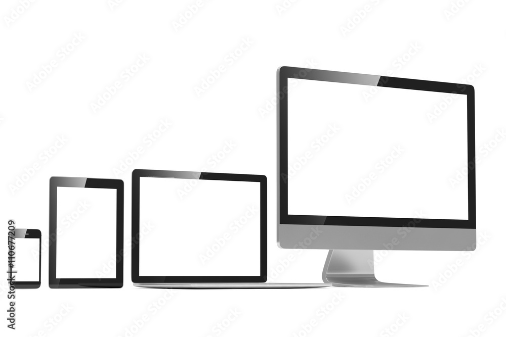 Ultimate web design, laptop, smartphone, tablet, computer, display. 3d rendering. Ultimate web design, laptop, smartphone, tablet, computer, display. 3d rendering.