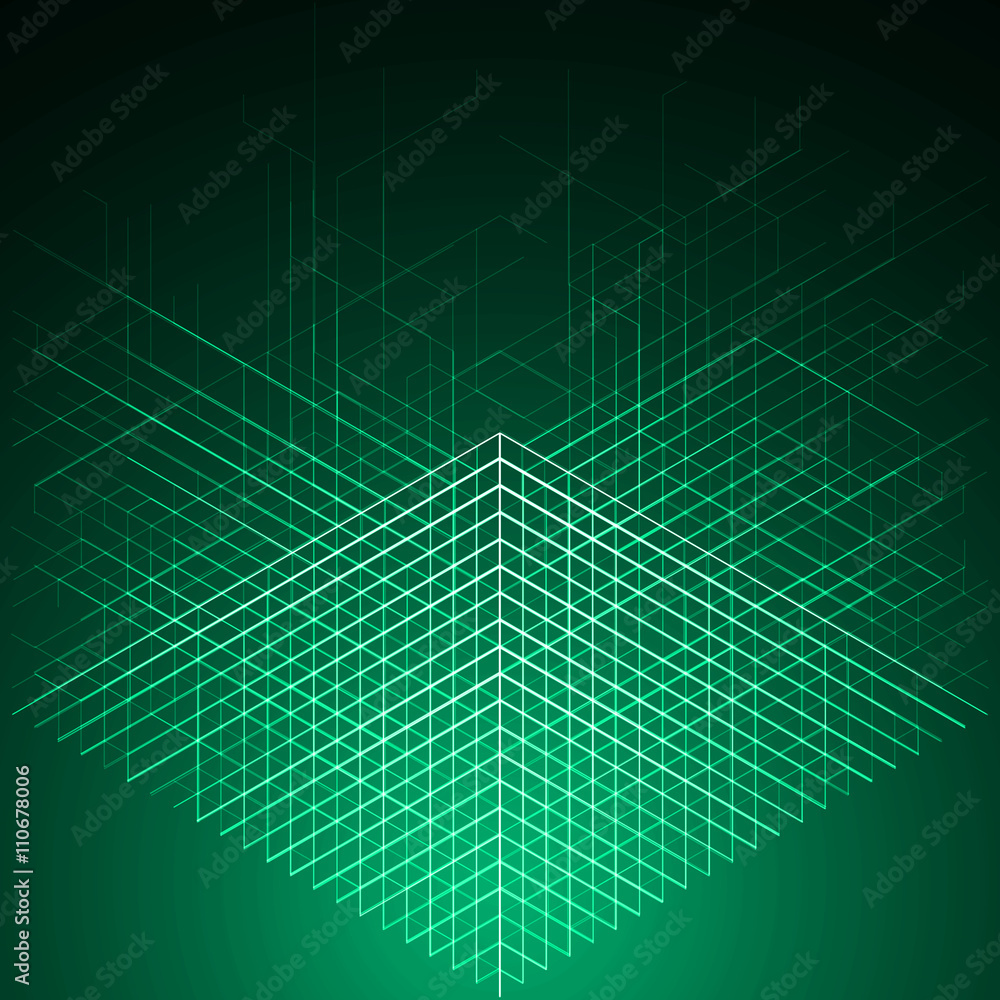 Naklejka premium technology abstract lines. triangular movements version.