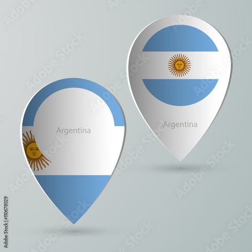 paper of map marker for maps argentina