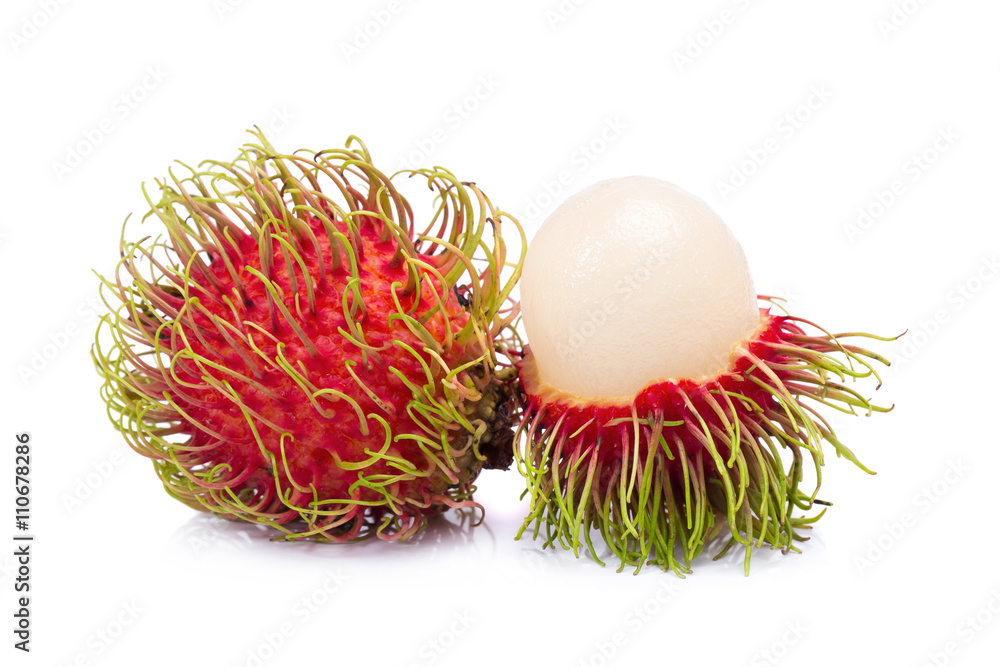 rambutan sweet delicious fruit isolated on white background rambutan sweet delicious fruit isolated on white background