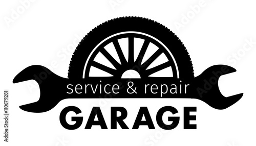 Auto center, garage service and repair logo,Vector Template.