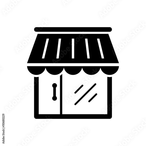 store icon black on white background