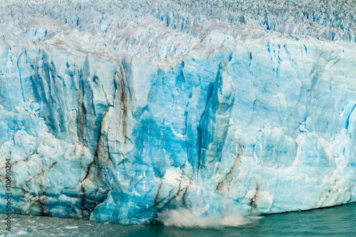 Falling iceberg at Perito Moreno glacier in Patagonia, Argentina