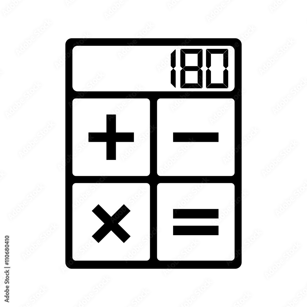 calculator icon black on white background calculator icon black on white background