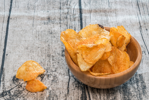 Chips or Crisps in a bowl