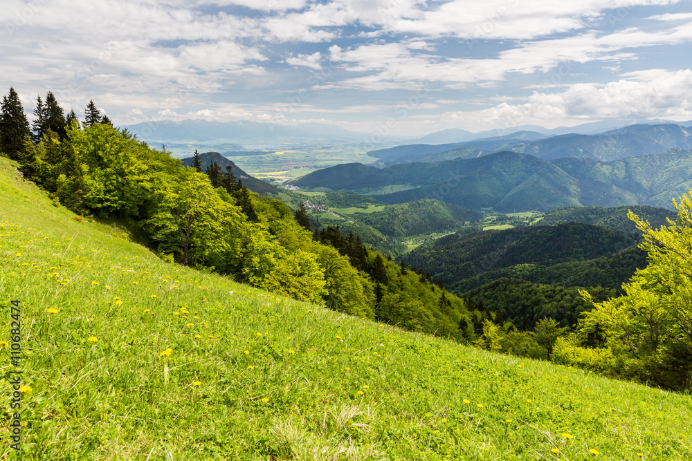Obraz premium Nature along the cycling way from Malino Brdo to Revuce in Slova