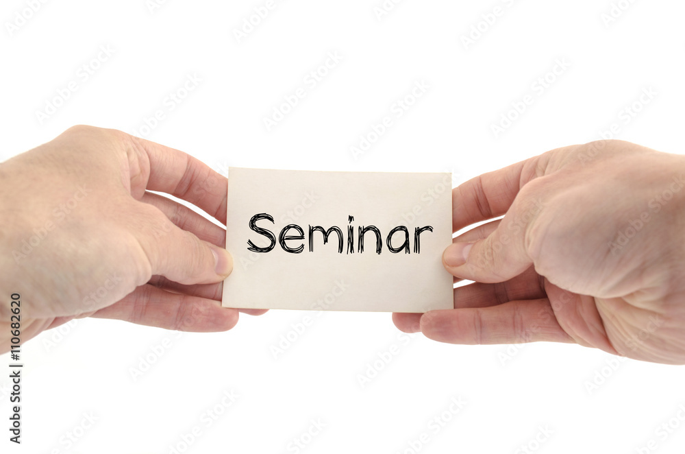 Seminar text concept Seminar text concept