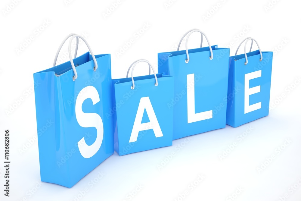 sale written on shopping bag. 3d rendering. sale written on shopping bag. 3d rendering.