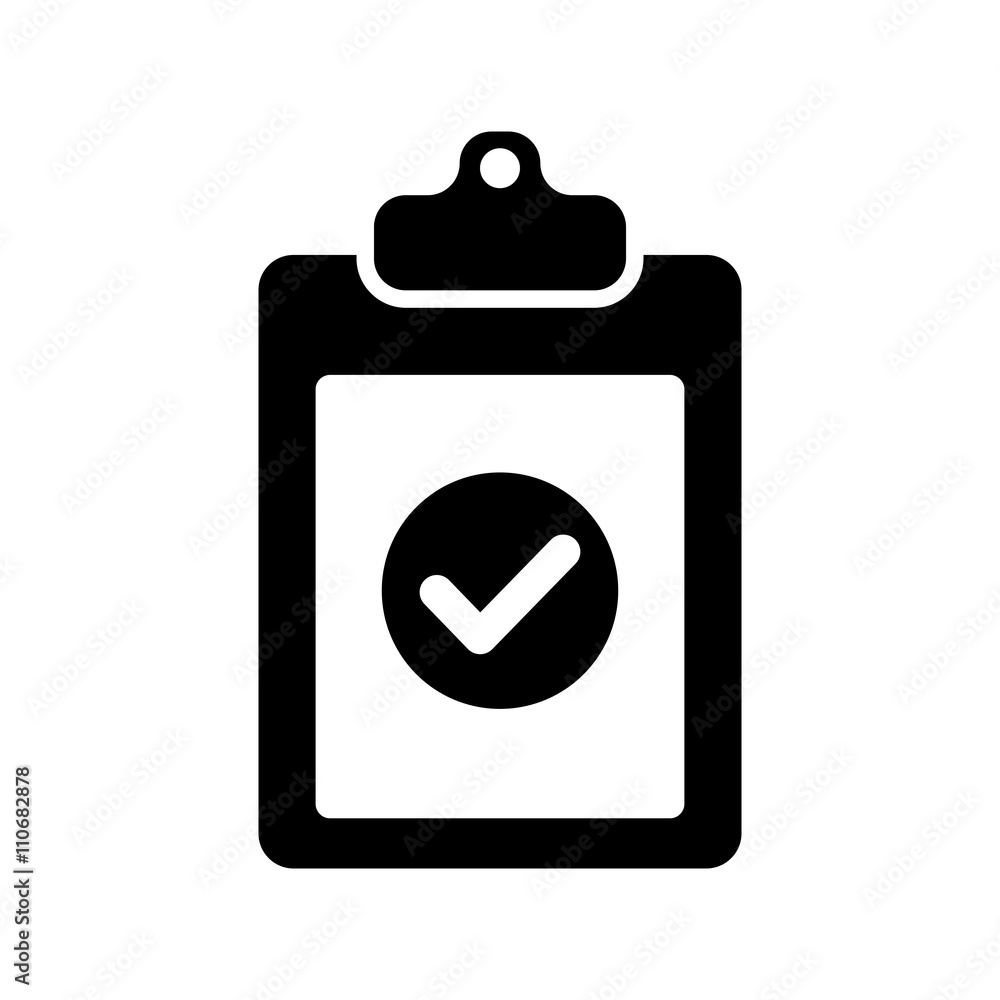 success list blank icon black on white background success list blank icon black on white background