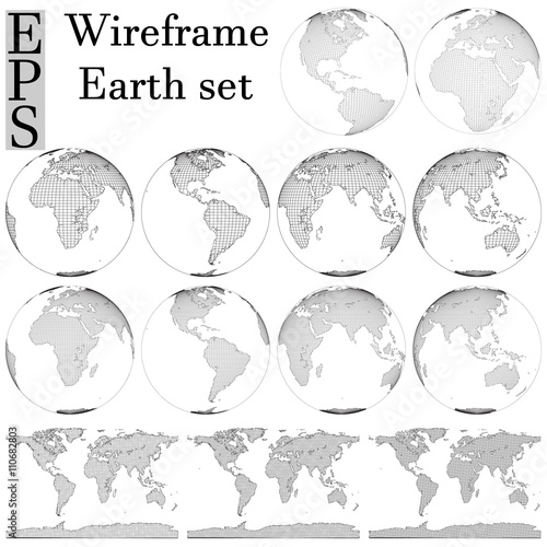 wireframe earth pack