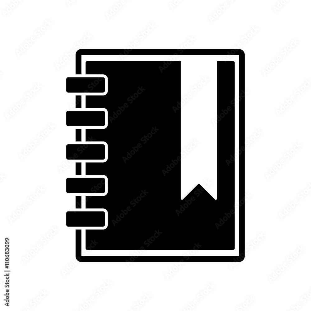 notebook diary icon black on white background notebook diary icon black on white background