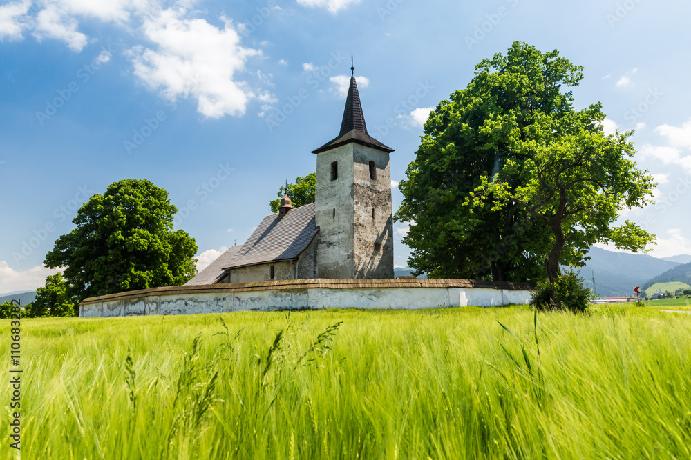Gothic church in Ludrova village near Ruzomberok in Slovakia Gothic church in Ludrova village near Ruzomberok in Slovakia