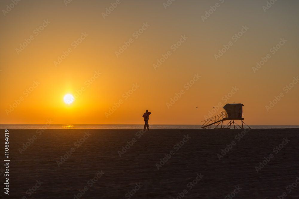 Nice sunset in Santa Cruz in California, USA Nice sunset in Santa Cruz in California, USA