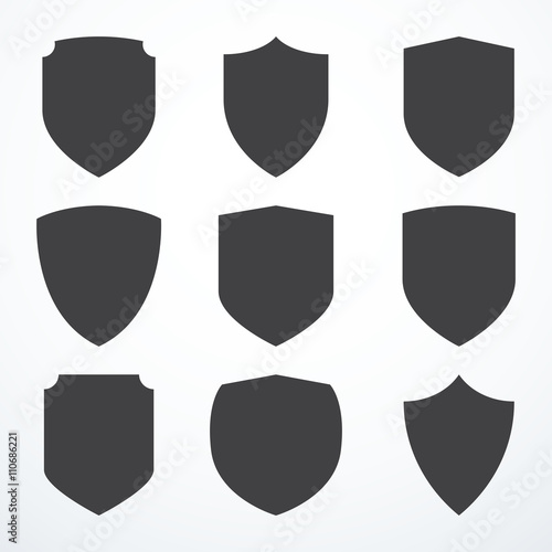 Set of shield icons