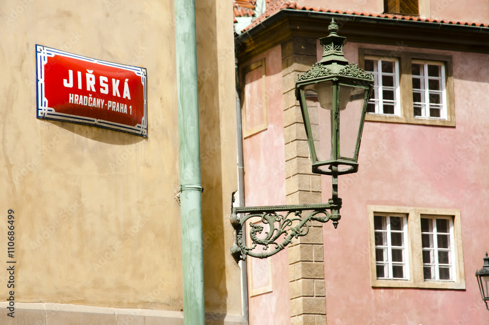 Jirska Street Sign - Prague - Czech Republic Jirska Street Sign - Prague - Czech Republic