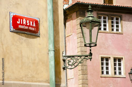 Jirska Street Sign - Prague - Czech Republic