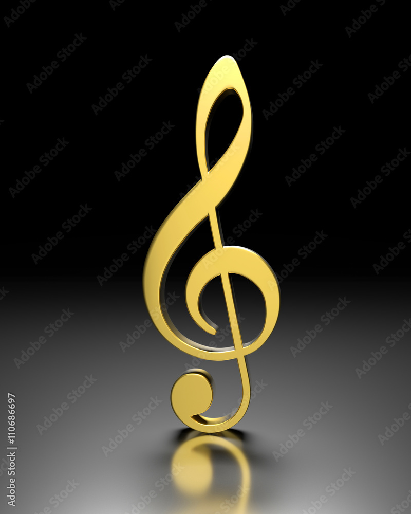 3D violin clef 3D violin clef