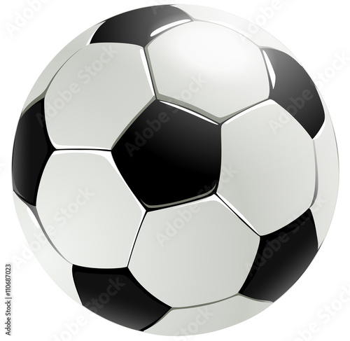 Fußball mit Lichtreflex