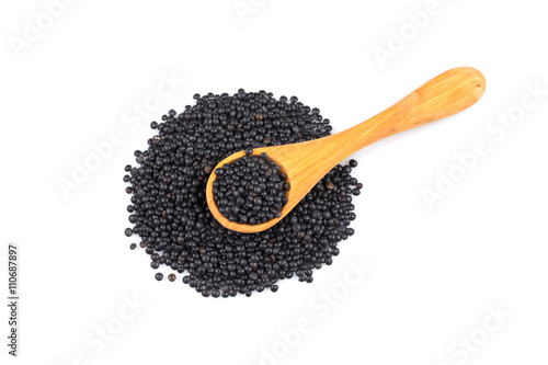 Black lentils beans