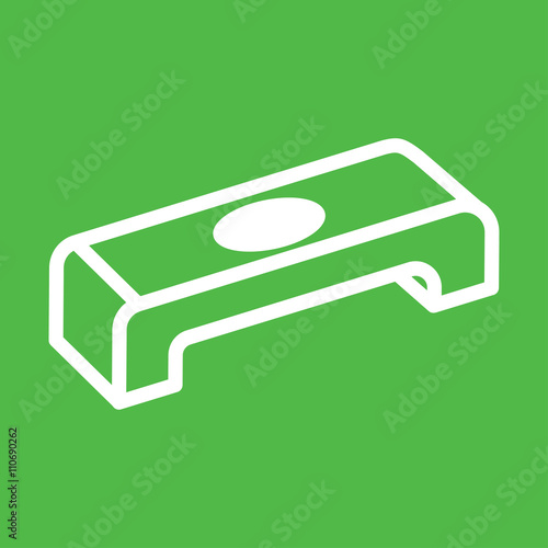 aerobic step training exercise fitness icon green white