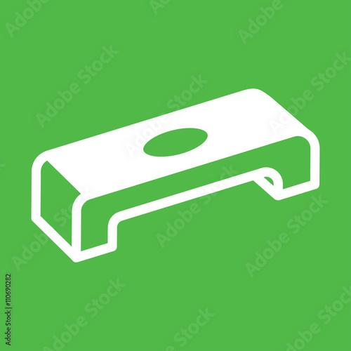 aerobic step training exercise fitness icon green white