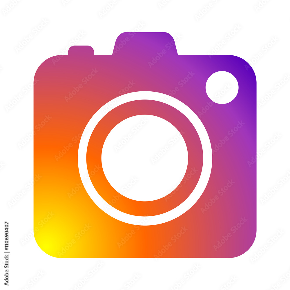 Photo camera icon flat web sign symbol logo label Photo camera icon flat web sign symbol logo label