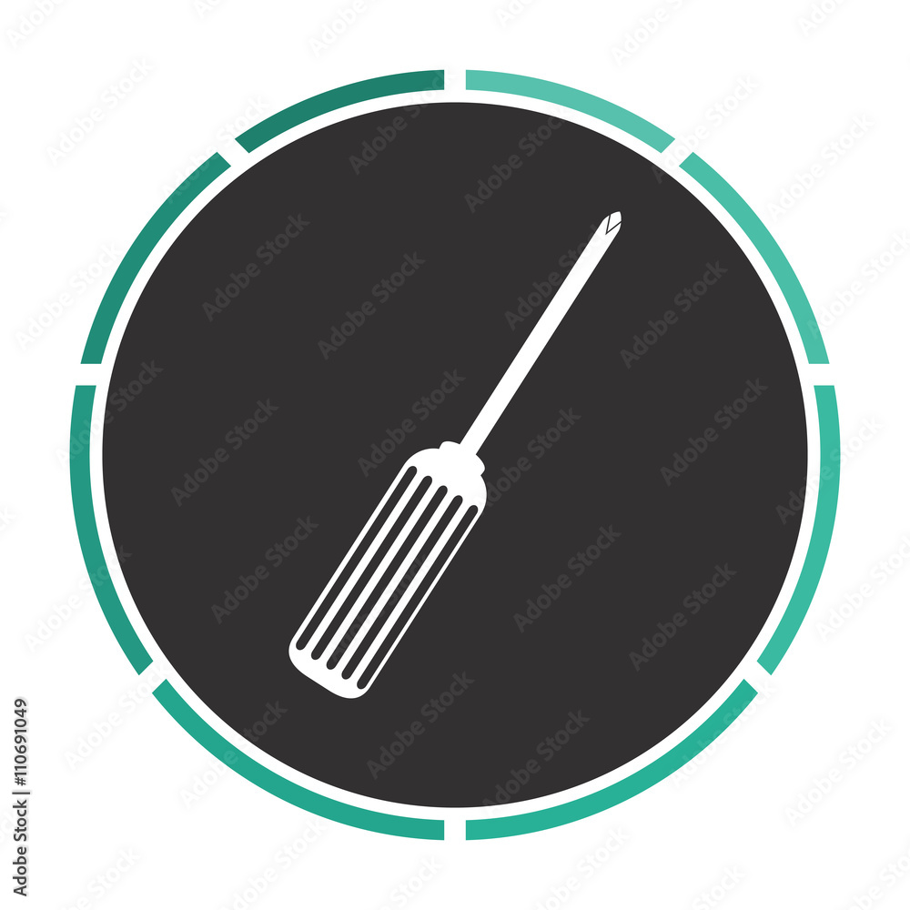 Screwdriver computer symbol Screwdriver computer symbol