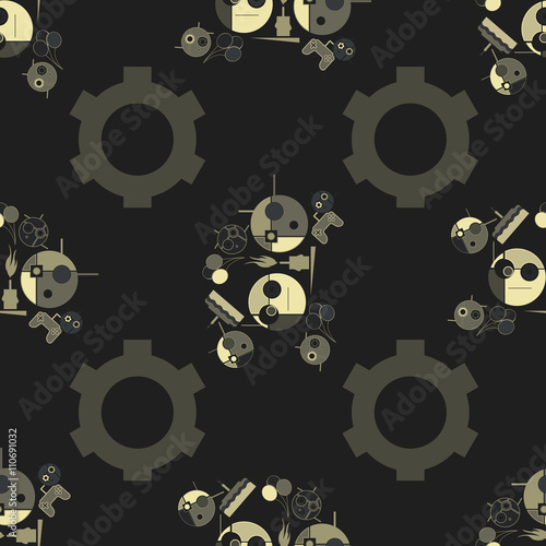 Birthday party seamless pattern. Vector