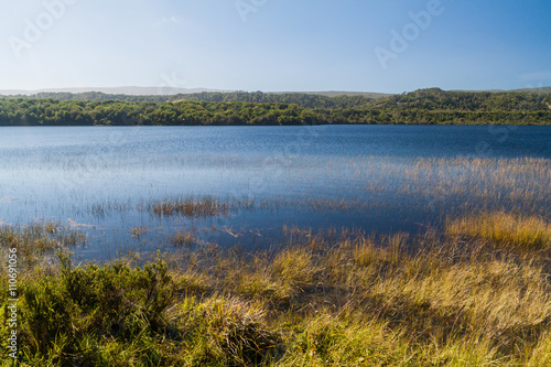 Cucao lake in Chiloe National Park, Chile