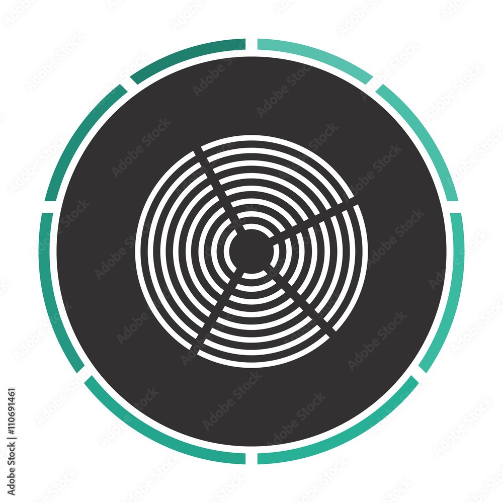 Diagram Simple flat white vector pictogram on black circle. Illustration icon Diagram Simple flat white vector pictogram on black circle. Illustration icon