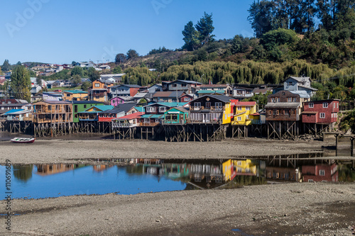 Palafitos (stilt houses) in Castro, Chiloe island, Chile