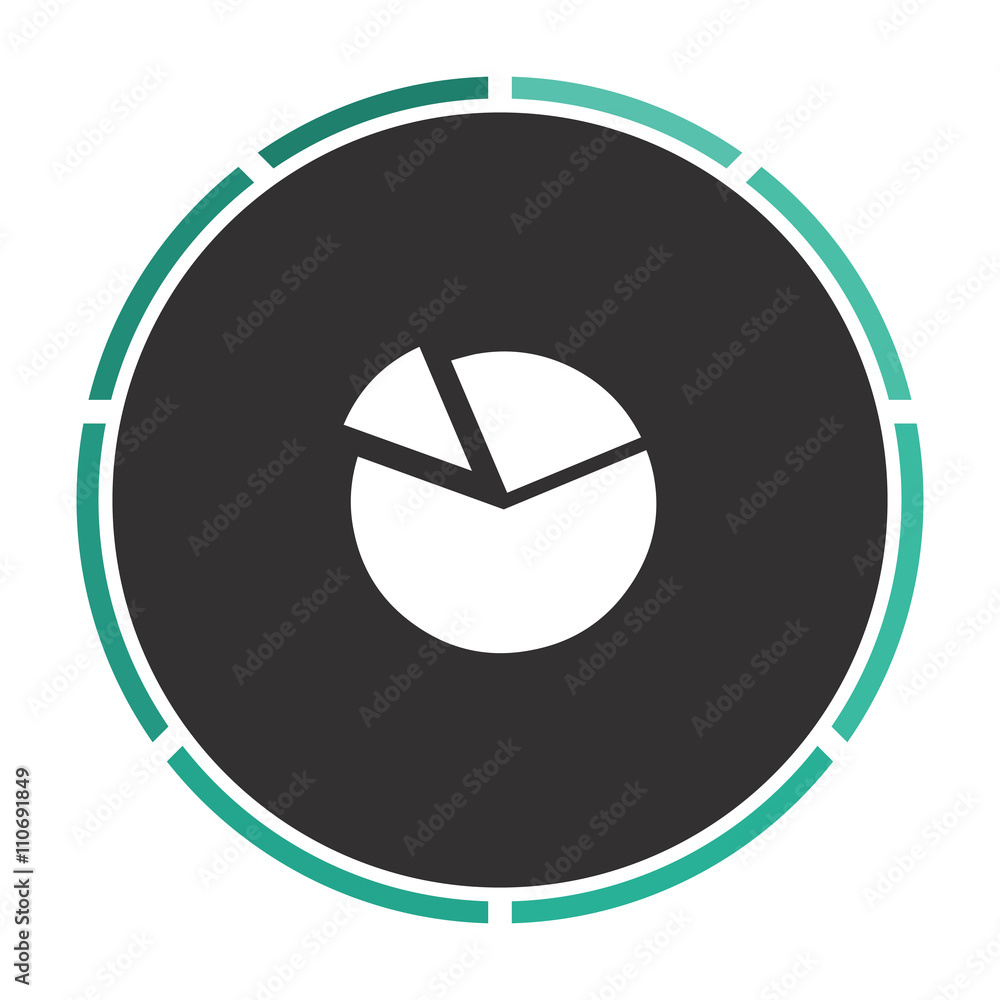 Diagram Simple flat white vector pictogram on black circle. Illustration icon Diagram Simple flat white vector pictogram on black circle. Illustration icon