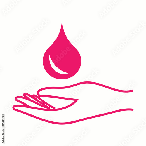hand care cosmetic pink icon