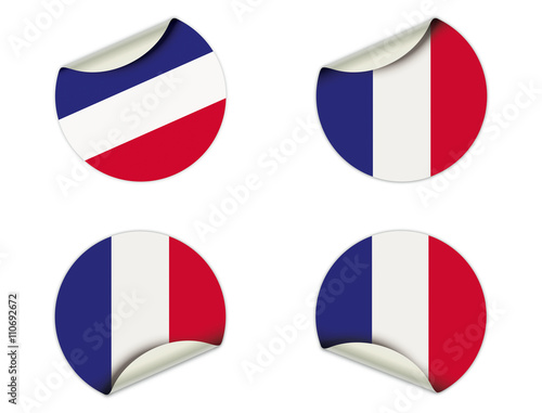 DRAPEAU FRANÇAIS ROND