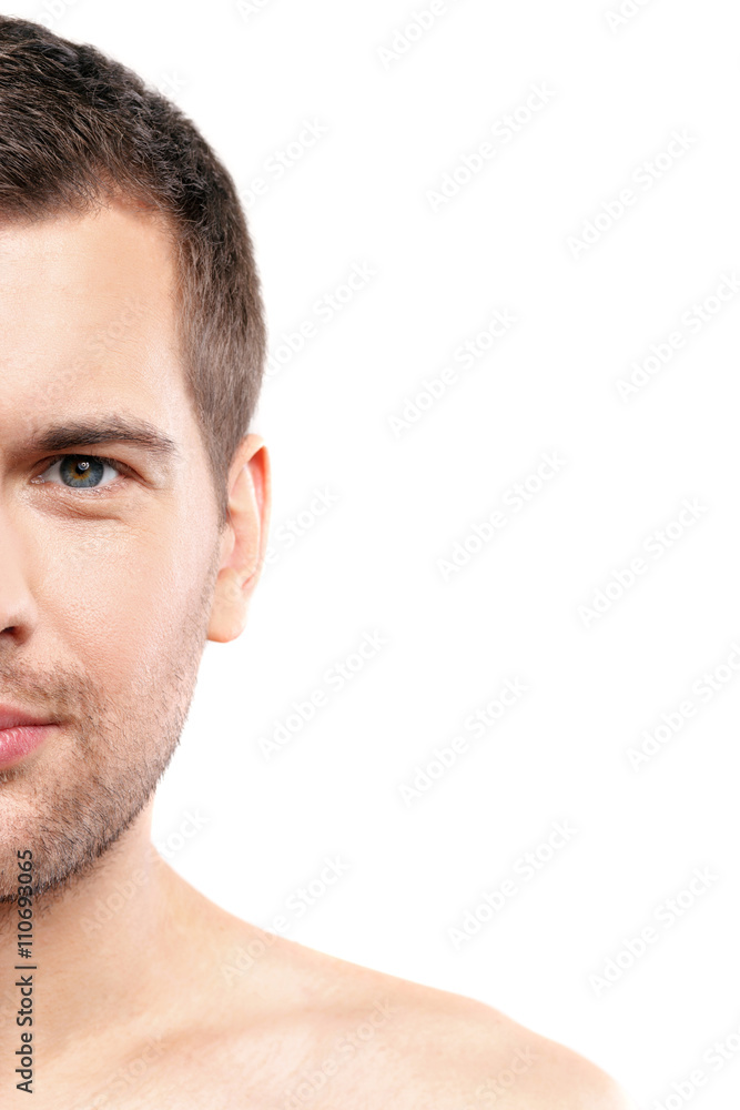 Obraz premium Handsome young man is posing with confidence