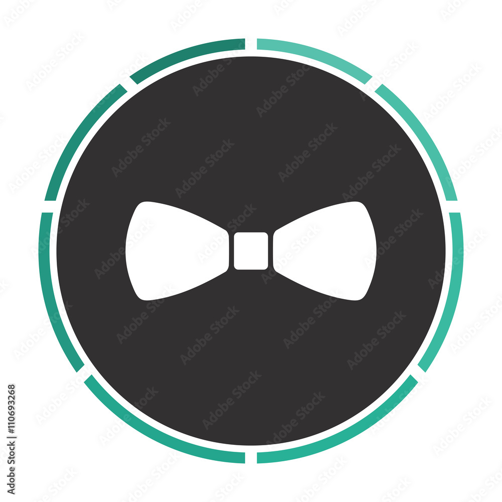 bow tie Simple flat white vector pictogram on black circle. Illustration icon bow tie Simple flat white vector pictogram on black circle. Illustration icon