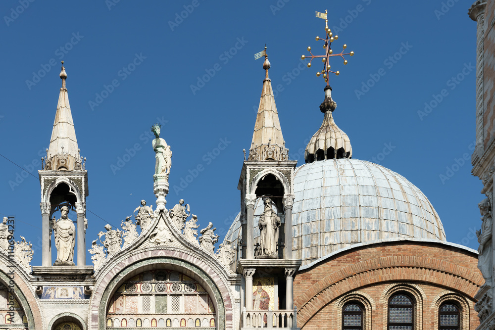 Partial view of Saint Marks Basilica Venice