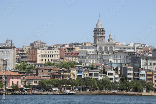Karakoy and Galata Tower in Istanbul, Turkey
